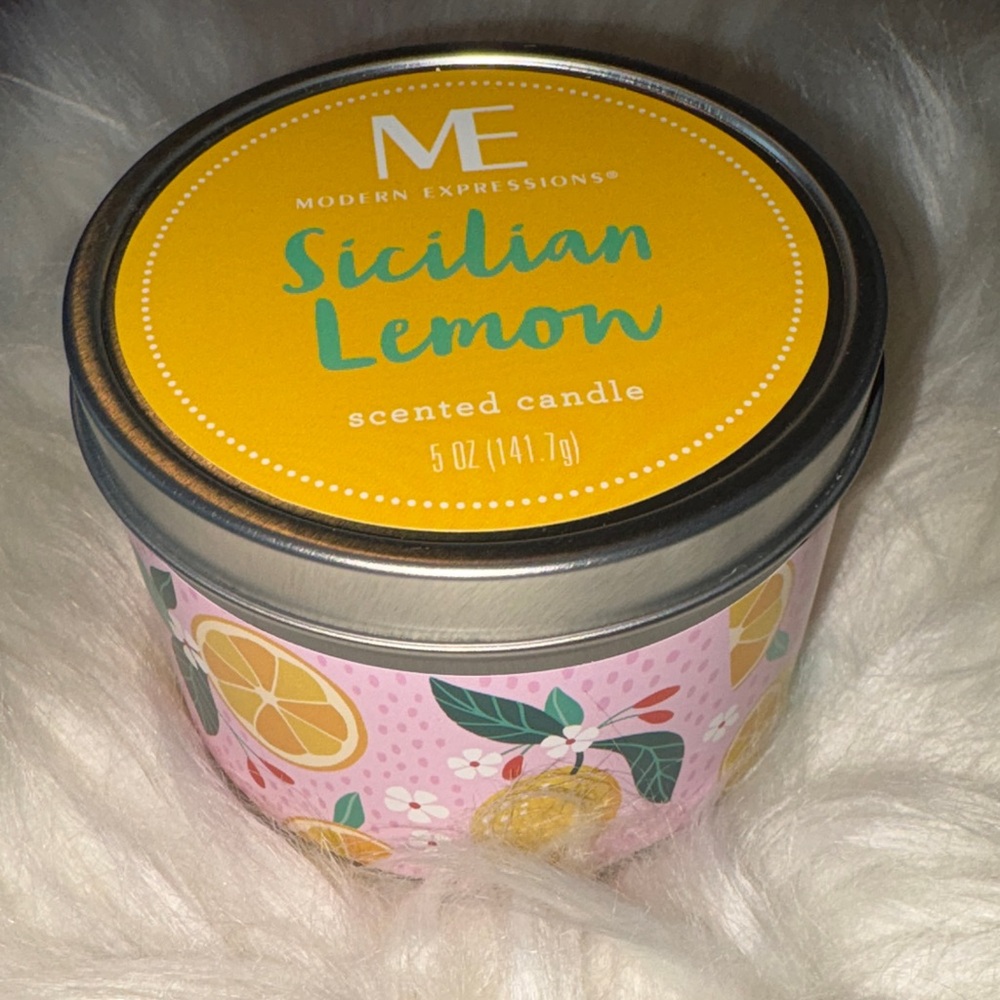Modern Expressions Sicilian Lemon Candle - Pink and Yellow